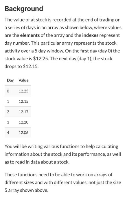 Background The value of at stock is recorded at the | Chegg.com
