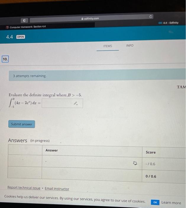 edfinity homework answers