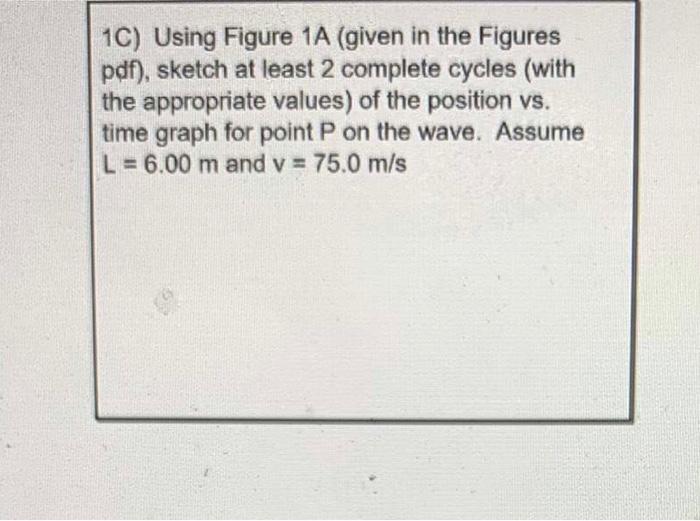 Solved 1C) Using Figure 1A (given in the Figures pdf), | Chegg.com