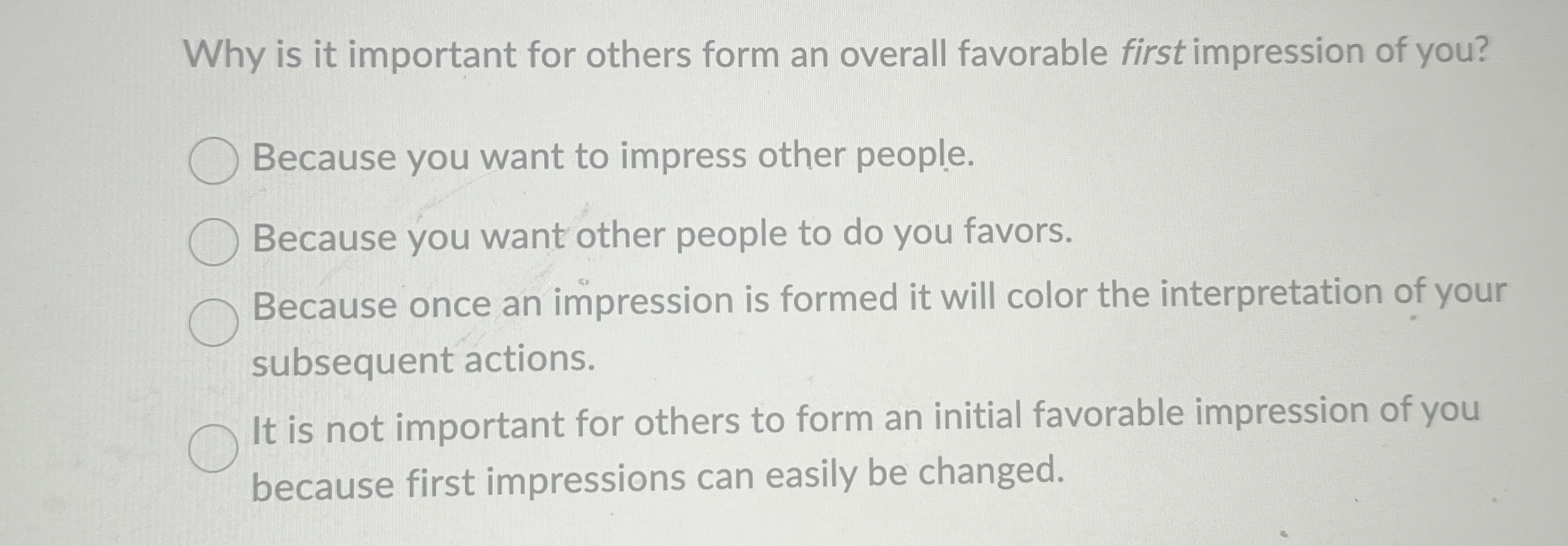 Solved Why is it important for others form an overall | Chegg.com