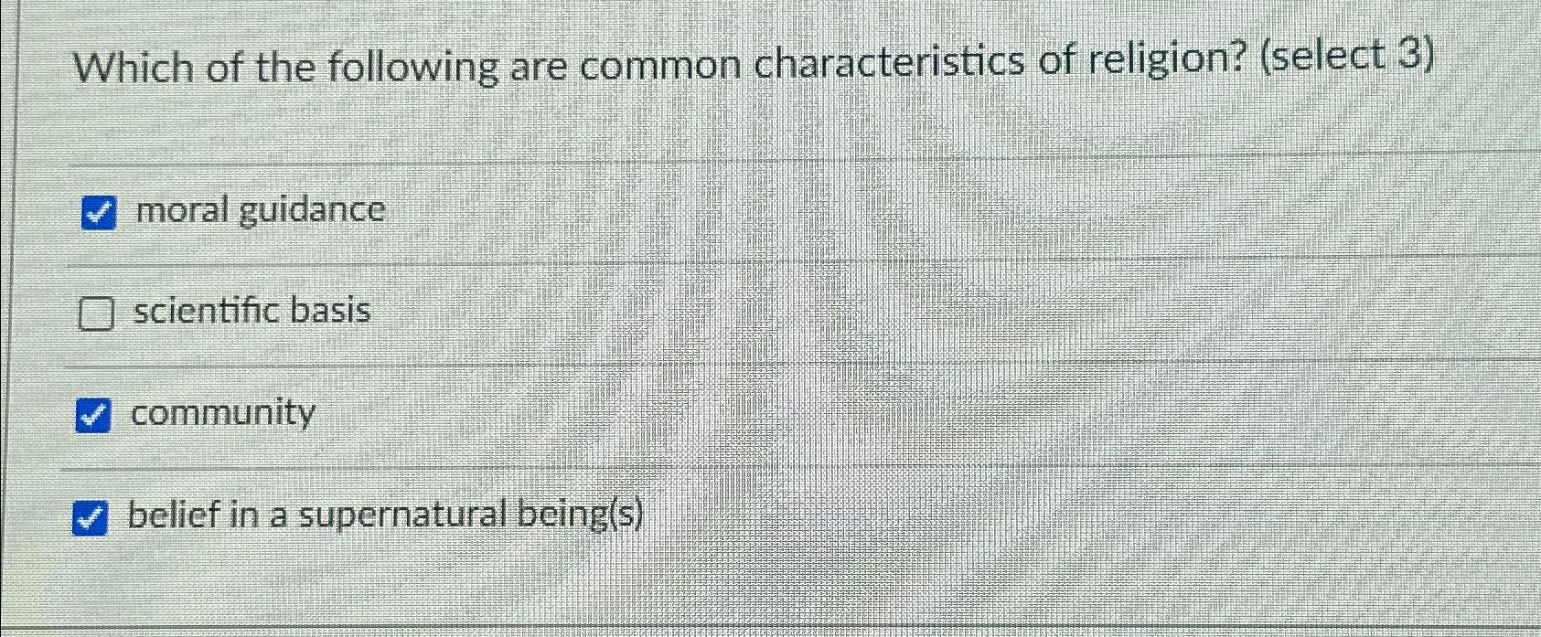 Solved Which of the following are common characteristics of | Chegg.com