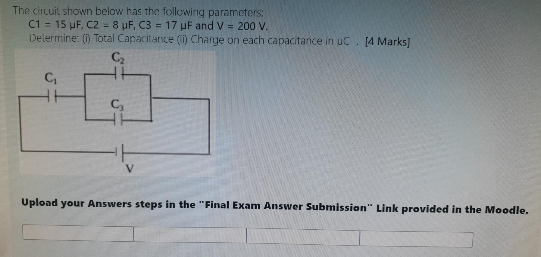 Solved The circuit shown below has the following parameters: | Chegg.com