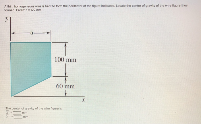 Solved A Thin Homogeneous Wire Is Bent To Form The Chegg Com
