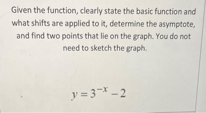 Solved Given the function, clearly state the basic function | Chegg.com