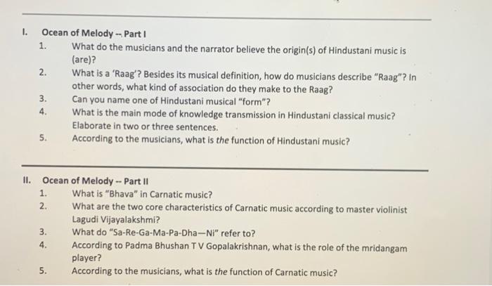 Solved Based On Ocean Of Melody Part 1 Amp 2 On Youtube Chegg Com