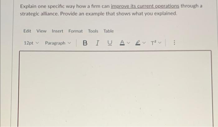Solved Explain one specific way how a firm can improve its | Chegg.com
