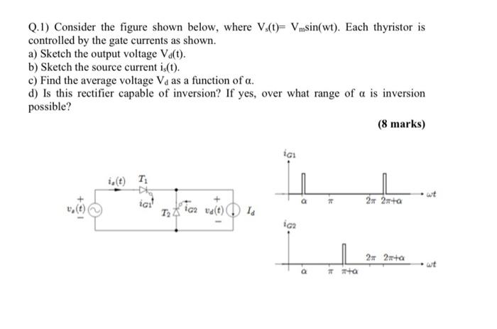 Solved Q.1) Consider The Figure Shown Below, Where | Chegg.com