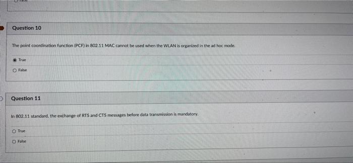 Solved Question 10 The point coordination function (PCF) in | Chegg.com