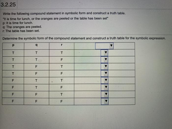 Solved 3.2.11 Construct a truth table for the following | Chegg.com