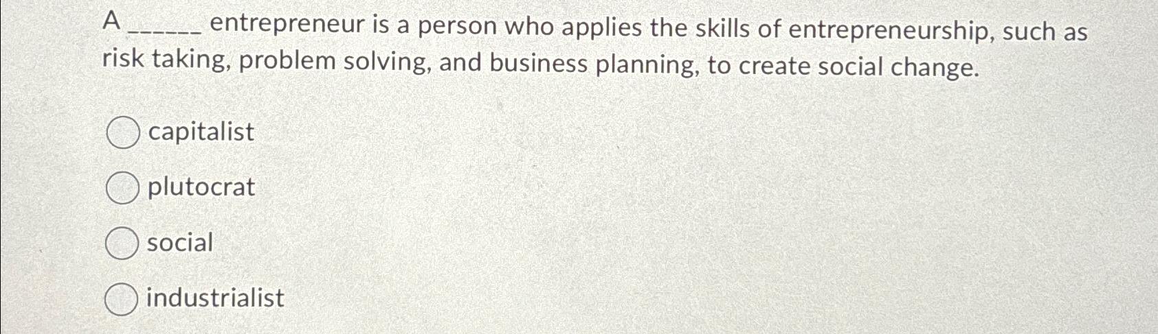 problem solving entrepreneur skills