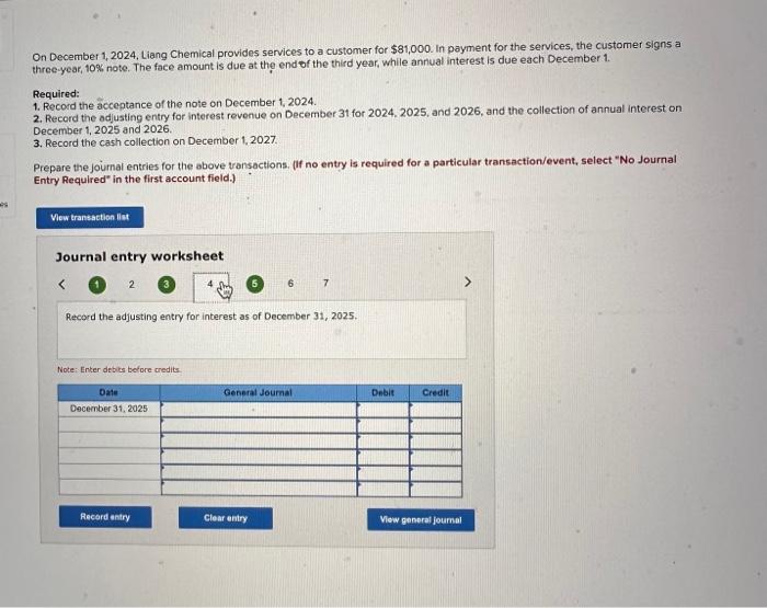 Solved On December 1 2024 Liang Chemical Provides Services Chegg Com   Image