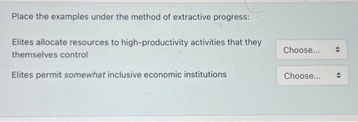 Solved Place The Examples Under The Method Of Extractive | Chegg.com