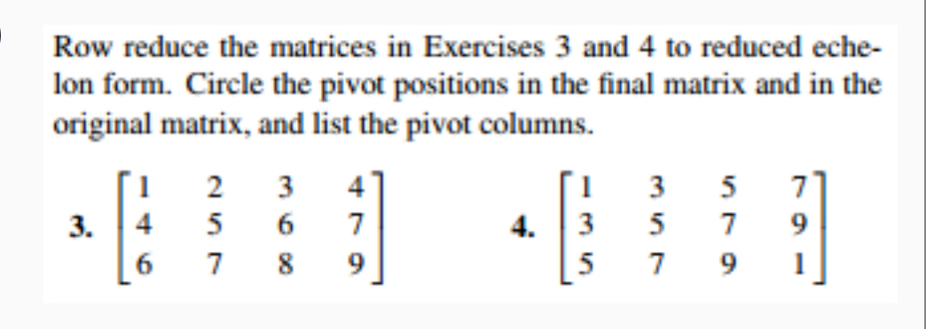 Solved only4 ﻿and solve olit in matlab also, Row reduce the | Chegg.com