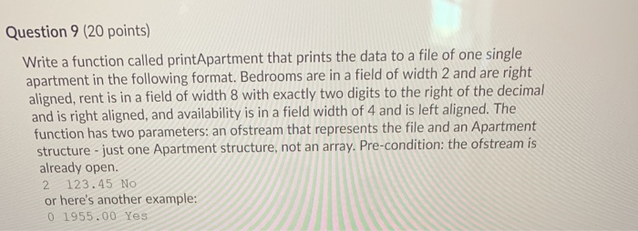 Solved Question 8 (20 points) Write a function called read | Chegg.com