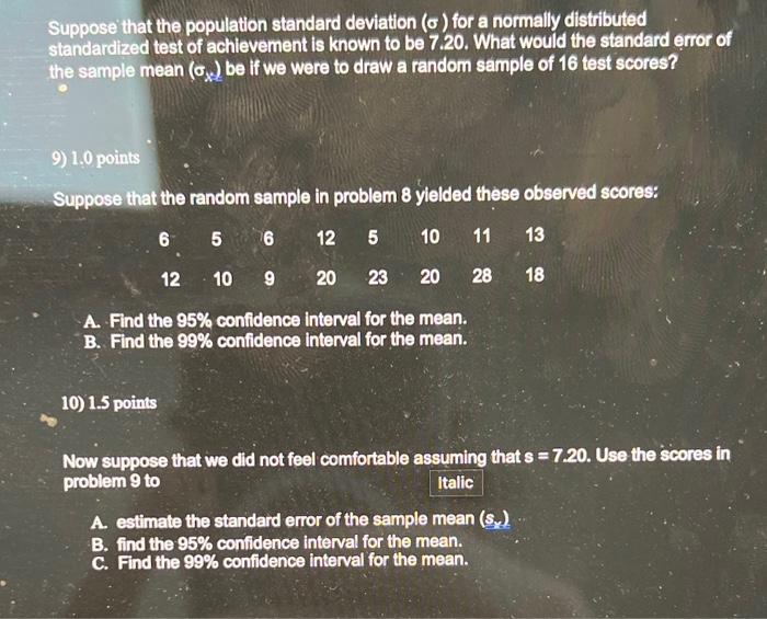 Solved Suppose that the population standard deviation (σ ) | Chegg.com