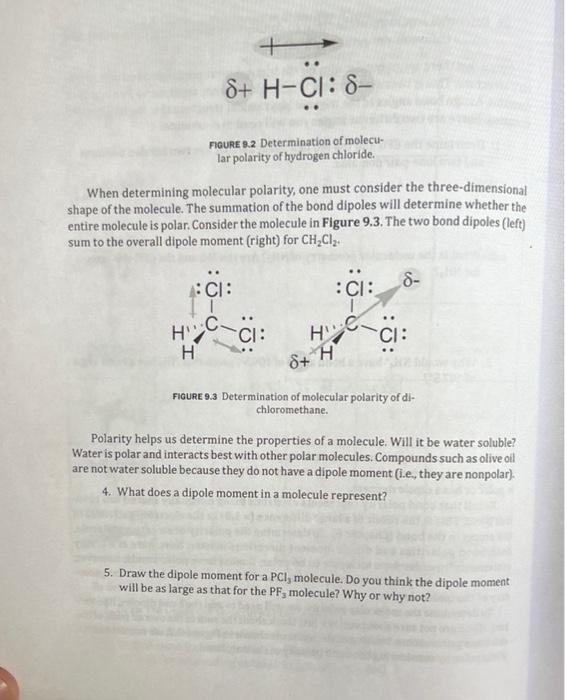 Solved FlQURE 9.2 Determination of molecular polarity of | Chegg.com