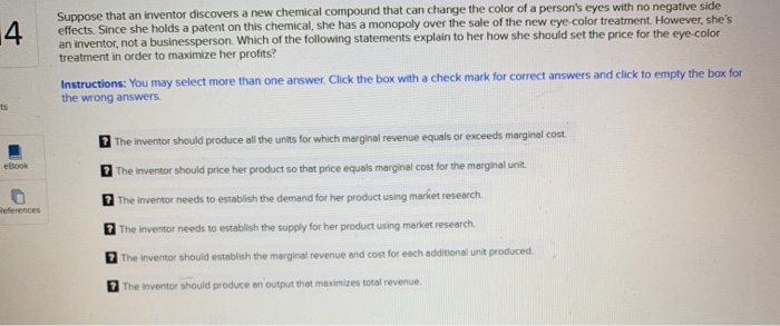 Solved 4 Suppose that an inventor discovers a new chemical | Chegg.com