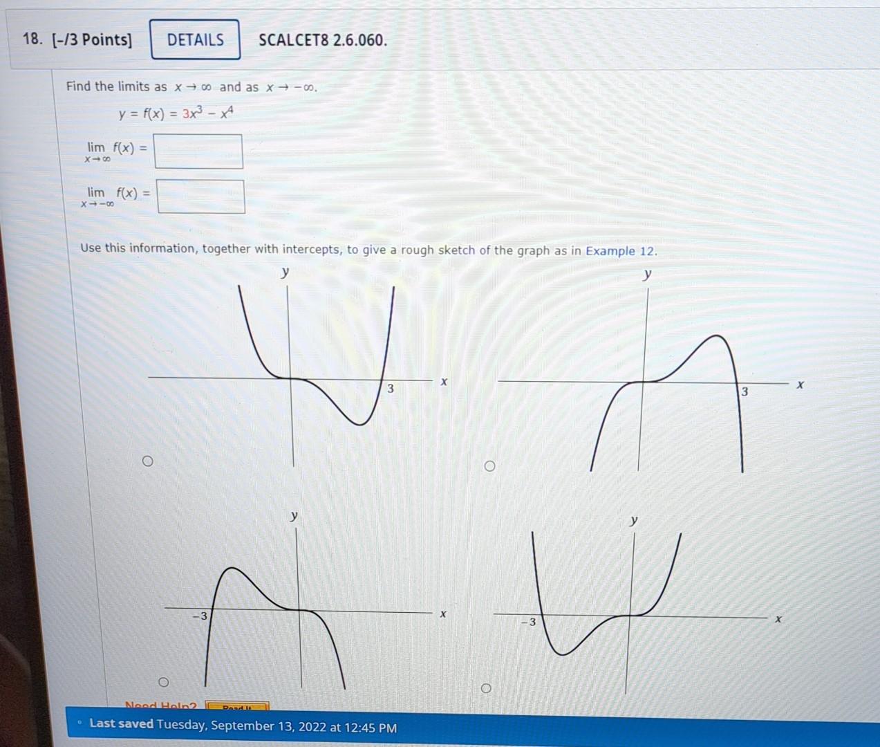 Solved Find the limits as x→∞ and as x→−∞. | Chegg.com