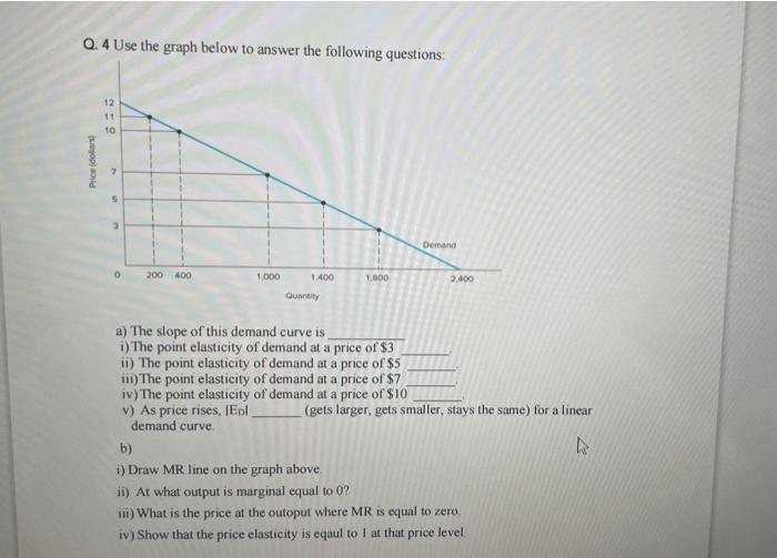 Solved Q. 4 Use the graph below to answer the following | Chegg.com