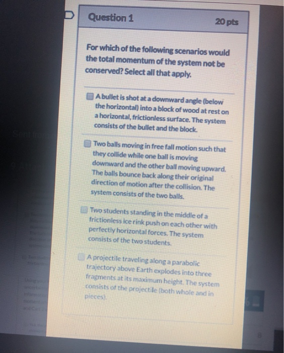 Solved Question 1 20 pts For which of the following | Chegg.com
