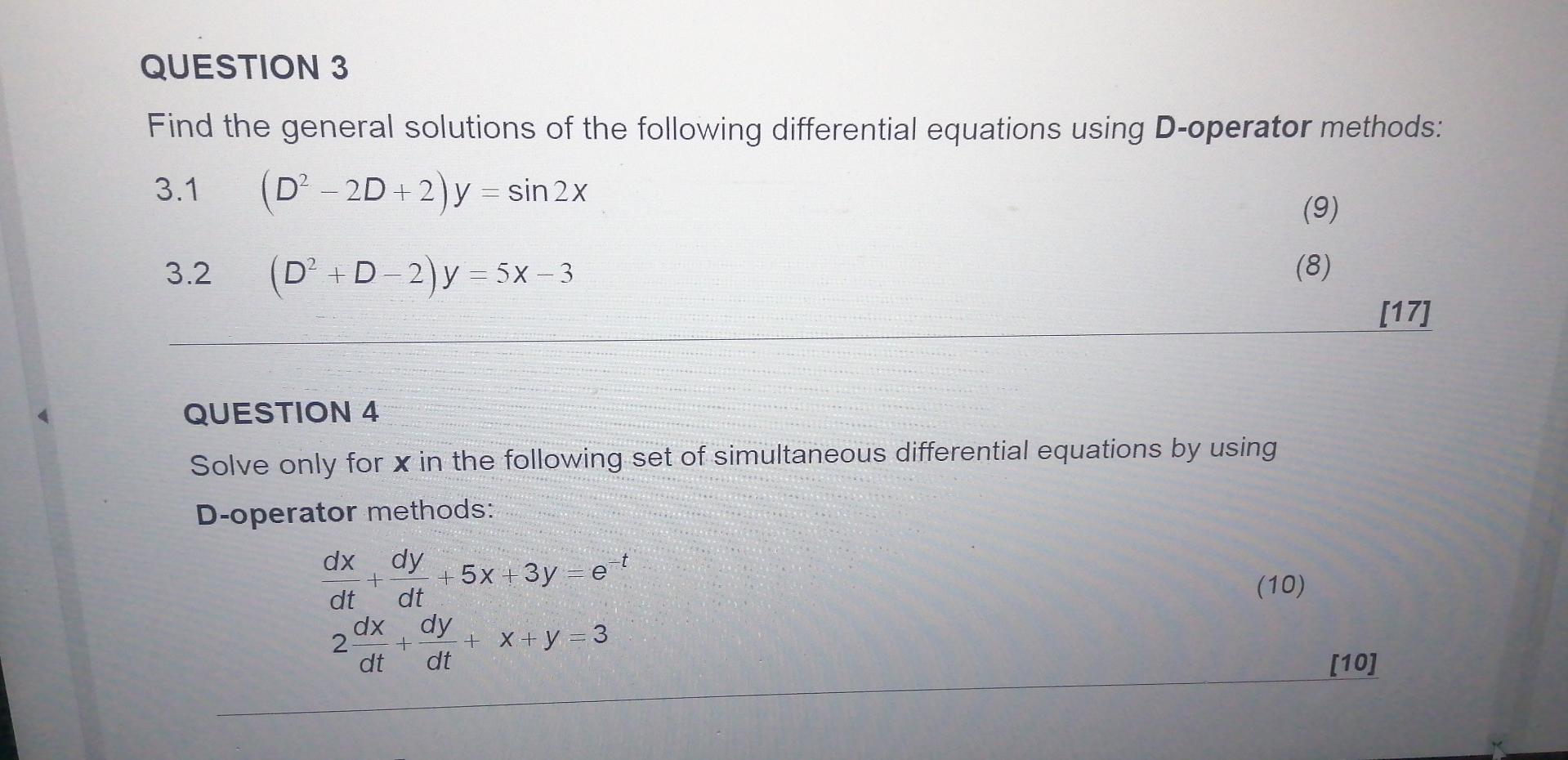 Solved Solve the following first order differential | Chegg.com