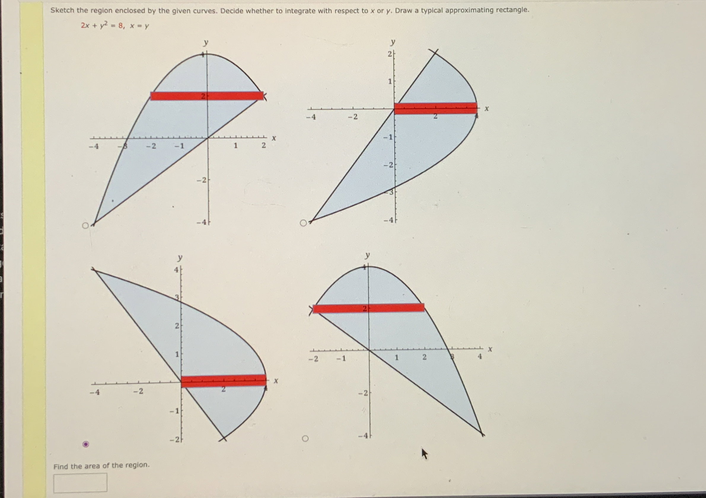 Solved Sketch the region enclosed by the given curves. | Chegg.com