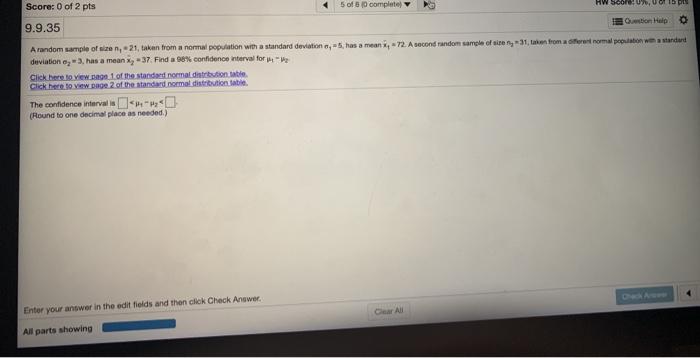 Solved Score: 0 of 2 pts 4 of 80 complete HW Score: 0% 0 of | Chegg.com