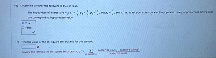 Solved (c) Find The Value Of The Chi-square Test Statistic | Chegg.com