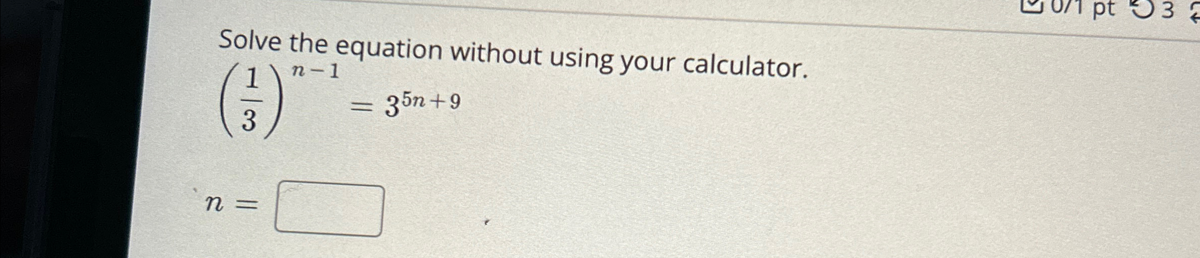Solved Solve the equation without using your | Chegg.com