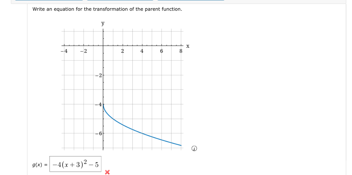 Solved Write an equation for the transformation of the | Chegg.com