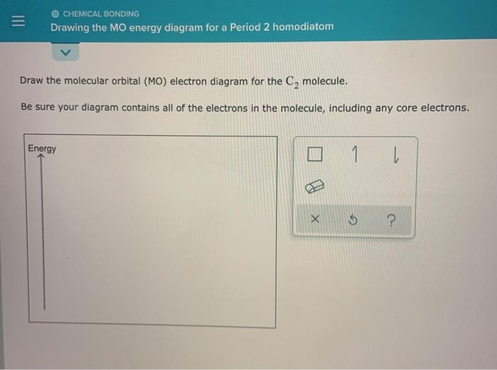 Solved Draw the molecular orbital (MO) electron diagram for | Chegg.com