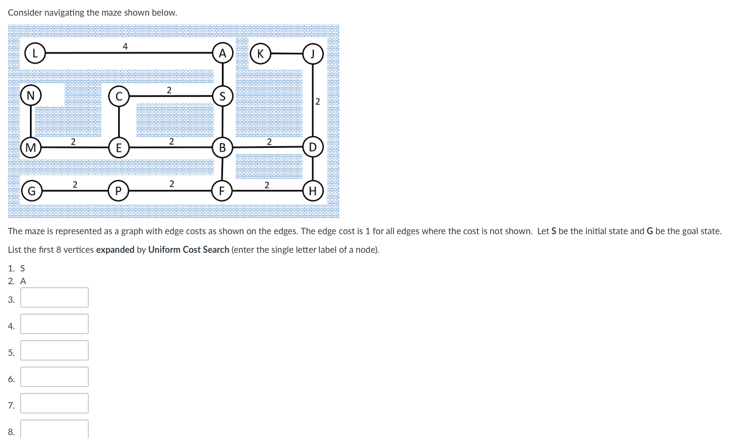 Consider navigating the maze shown below.The maze is | Chegg.com