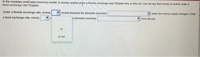 Solved In the monetary small open economy model, in money | Chegg.com