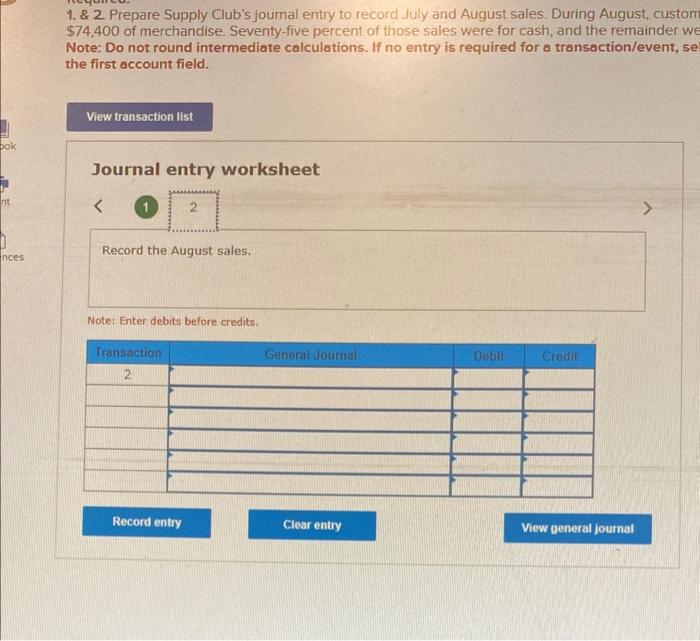 Solved Supply Club, Incorporated, sells a variety of paper