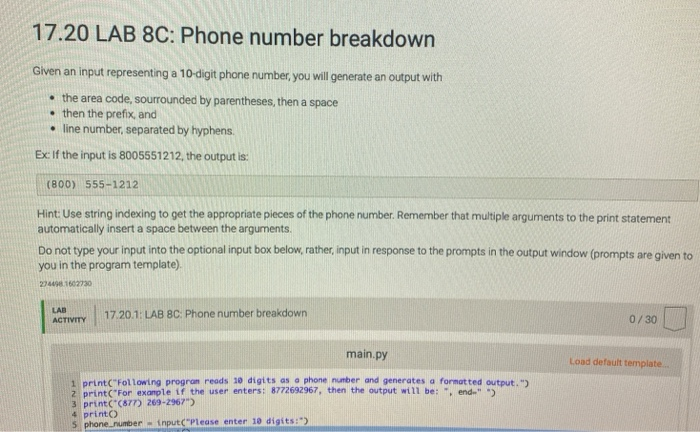 Solved my code wont produce output, how come? we have to use | Chegg.com