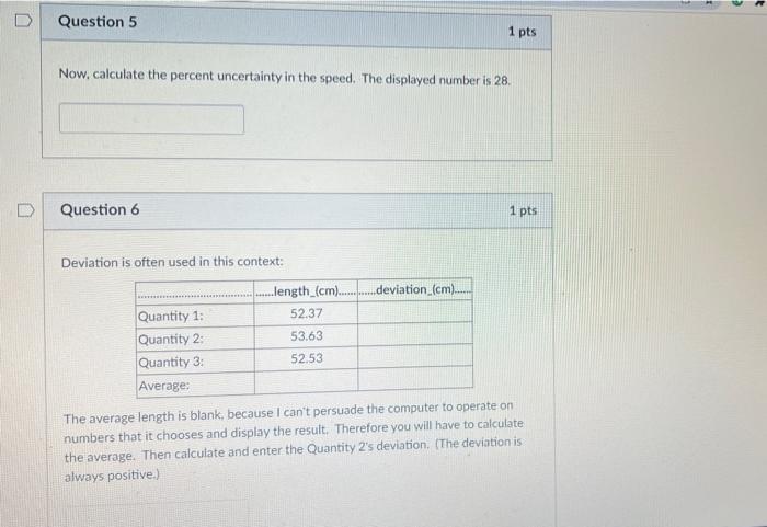 Solved D Question 5 1 pts Now, calculate the percent | Chegg.com
