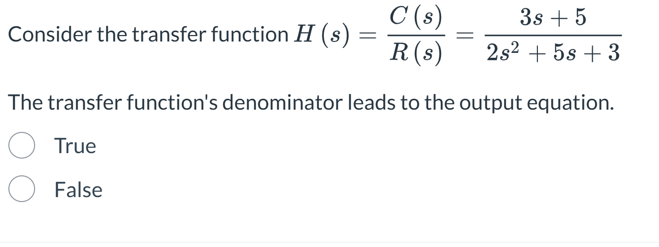 Solved Consider the transfer function | Chegg.com