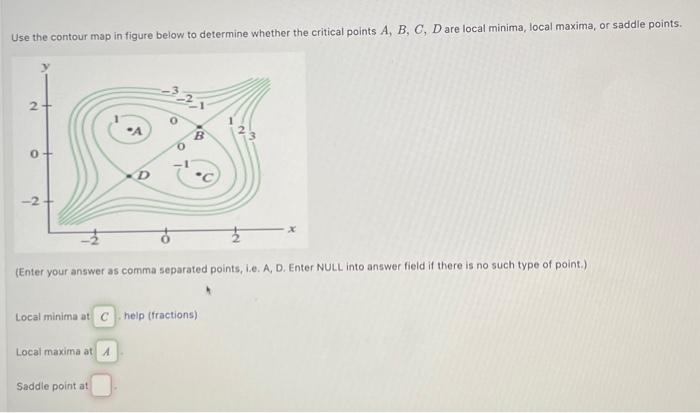 Solved Use the contour map in figure below to determine | Chegg.com