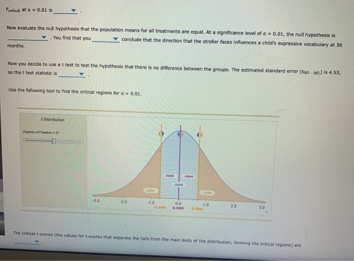 Solved 12. Comparing ANOVA and the t test for an