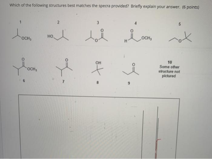 Solved Which Of The Following Structures Best Matches The | Chegg.com