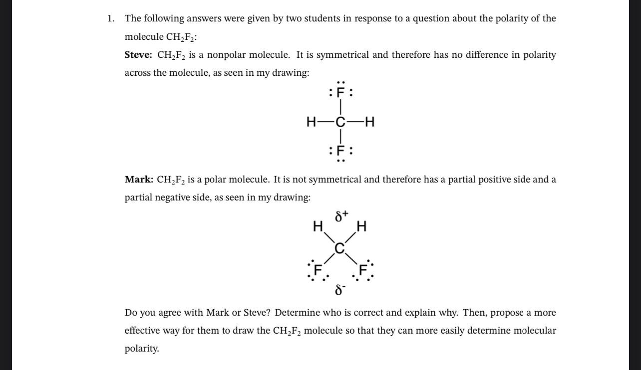 Solved The following answers were given by two students in | Chegg.com