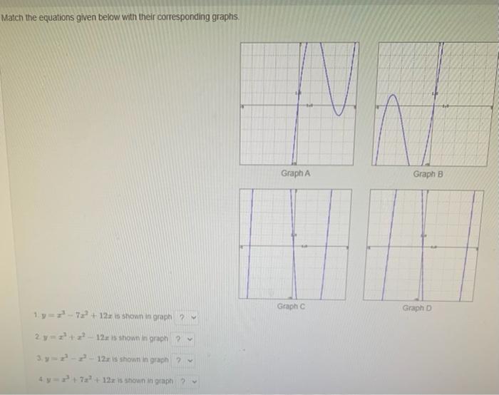Solved Match the equations given below with their | Chegg.com
