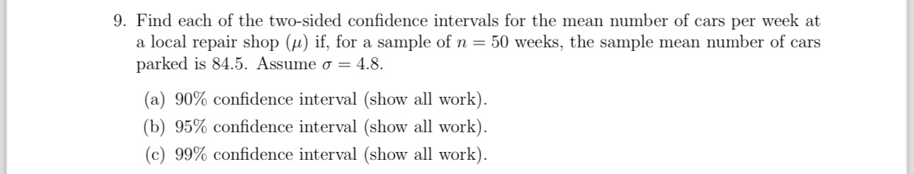 Find each of the two-sided confidence intervals for | Chegg.com