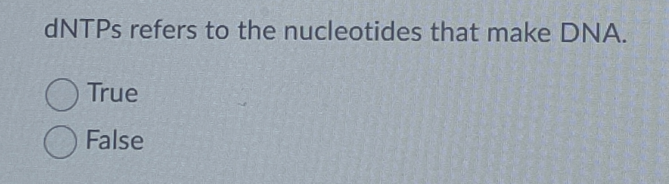 Solved dNTPs refers to the nucleotides that make | Chegg.com
