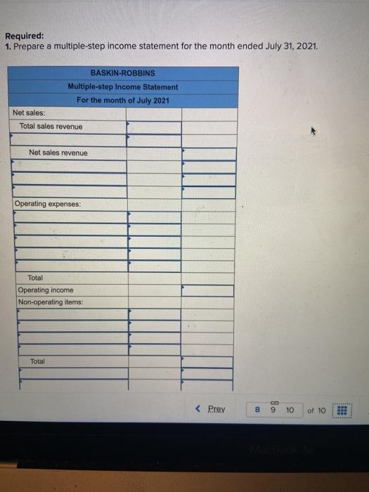 Solved Problem 6-7A Prepare a multiple-step income statement | Chegg.com