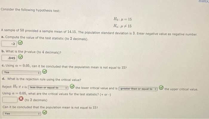 Solved Consider the following hypothesis test: | Chegg.com