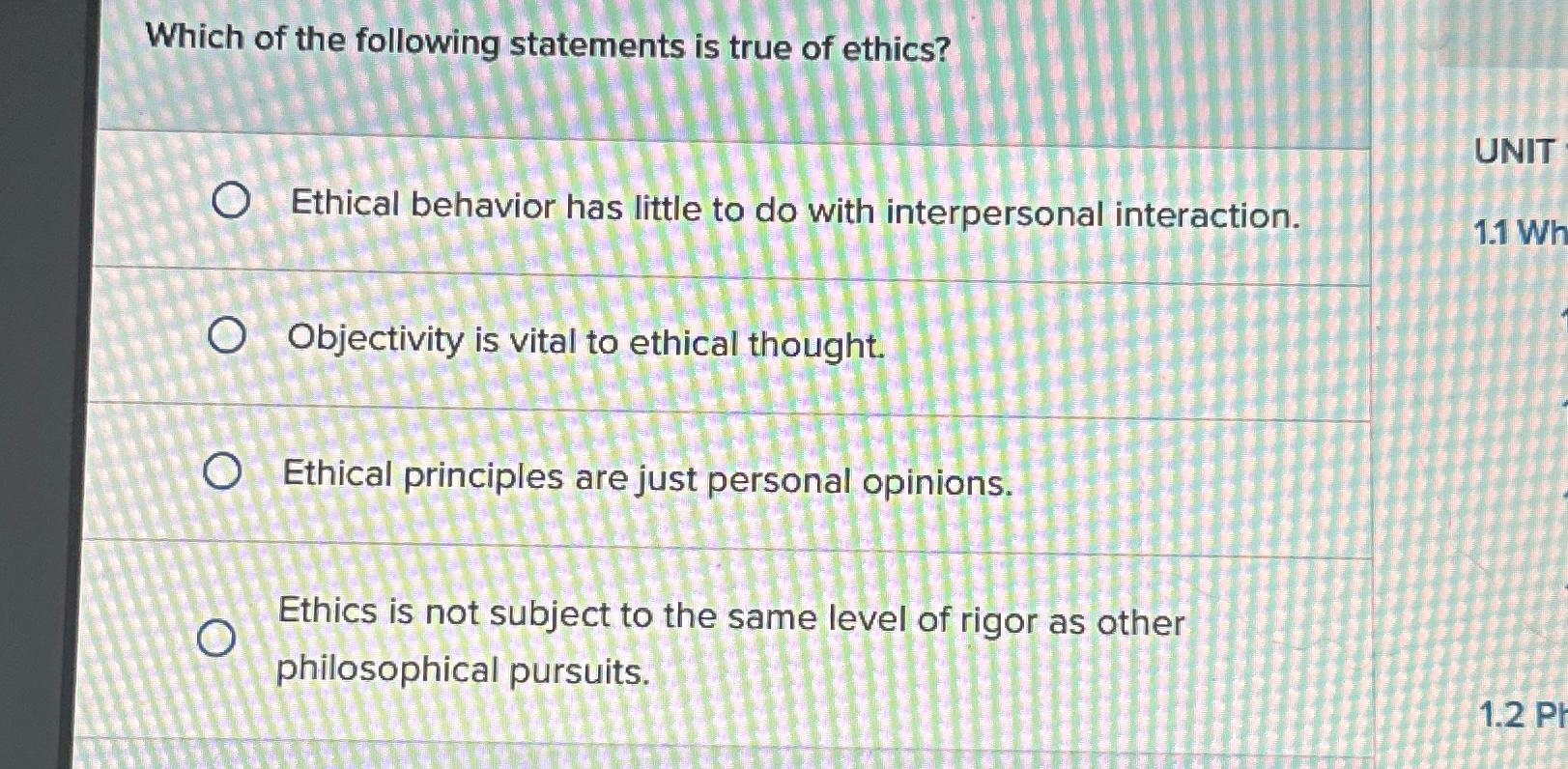 Solved Which of the following statements is true of | Chegg.com