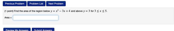Solved Previous Problem Probler List Next Problem (1 point) | Chegg.com