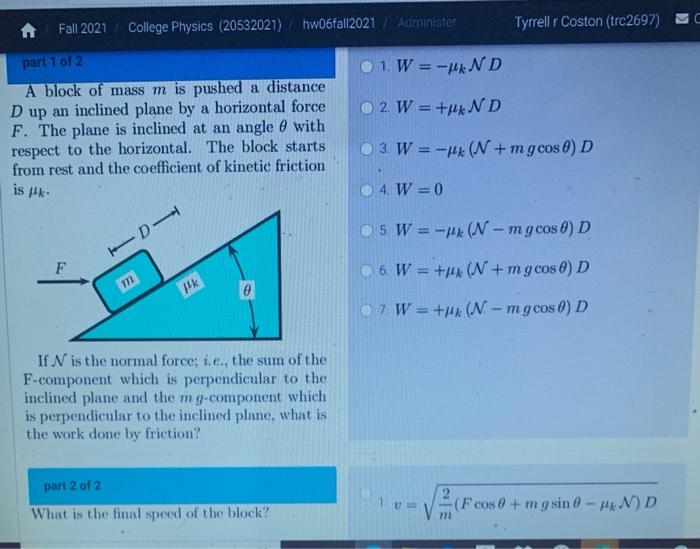Solved 7. Stretching a Spring 04 20 pts possible part 1 of 2 | Chegg.com