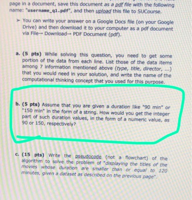 Solved page in a document, save this document as a pdf file | Chegg.com